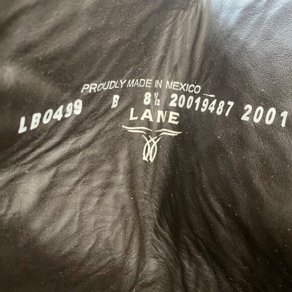 Lane LEXINGTON Over the Knee Womens Cowboy Boots 8.5 Latte Suede Western Cowgirl - Picture 11 of 14